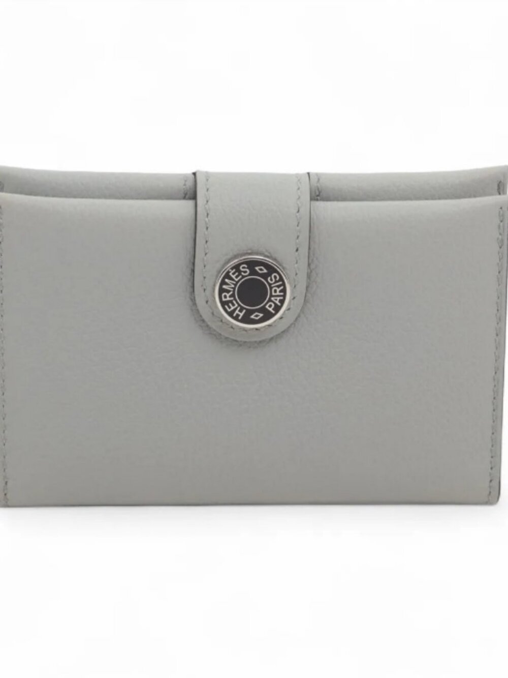 Hermès R.M.S Evercolor Card Case Gray